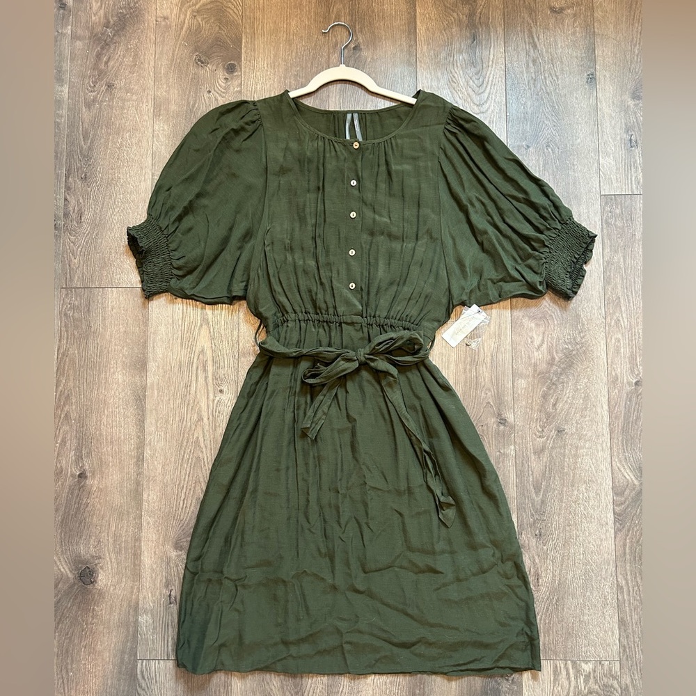 Anthropologie green dress with tags